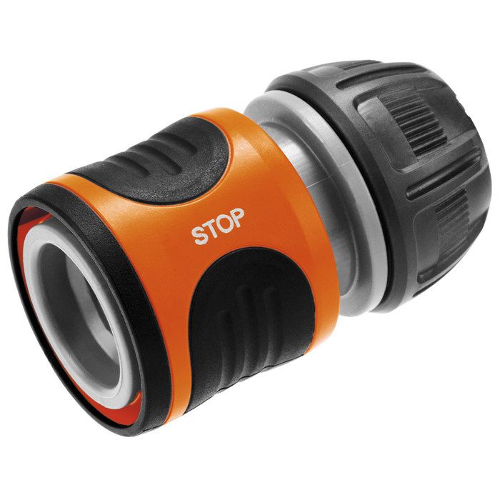 GARDENA Aquastop Garden Connector - For 13 mm & 15 mm Hoses - Power Grip