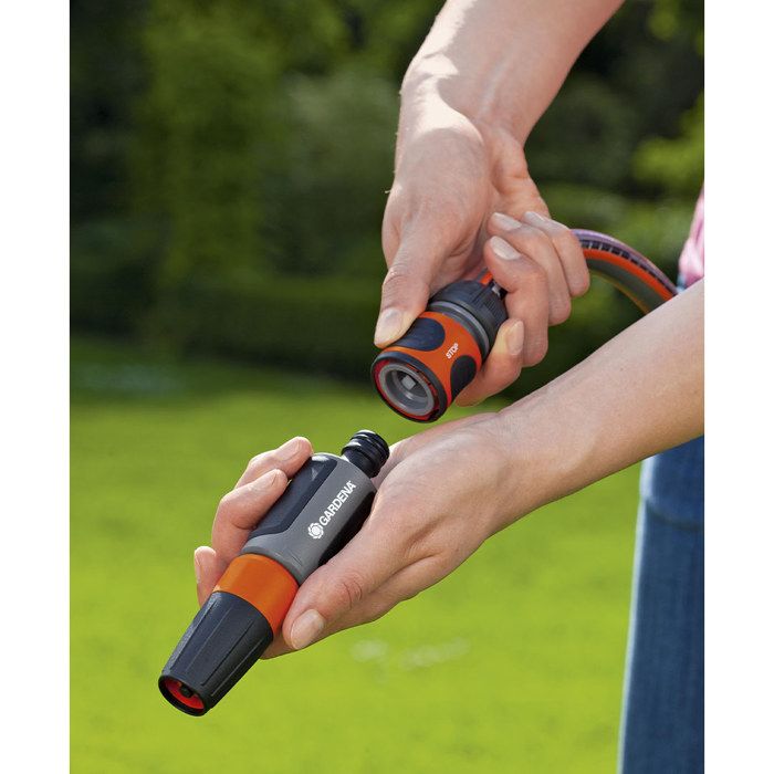 GARDENA Aquastop Garden Connector - For 13 mm & 15 mm Hoses - Power Grip