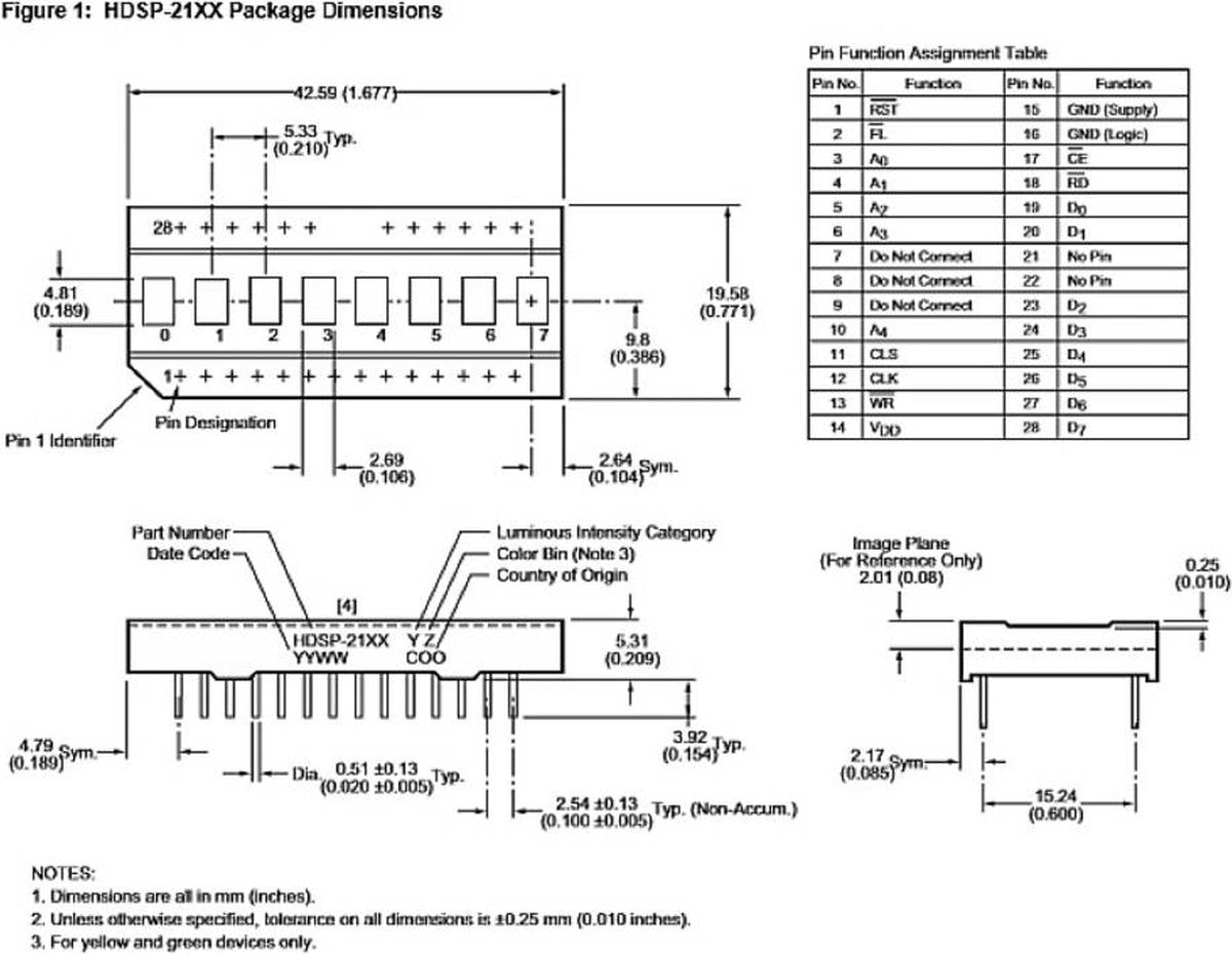 Broadcom Alphanumerische Segment-Anzeige black 6.96 mm HDSP-2112 (HDSP-2112)