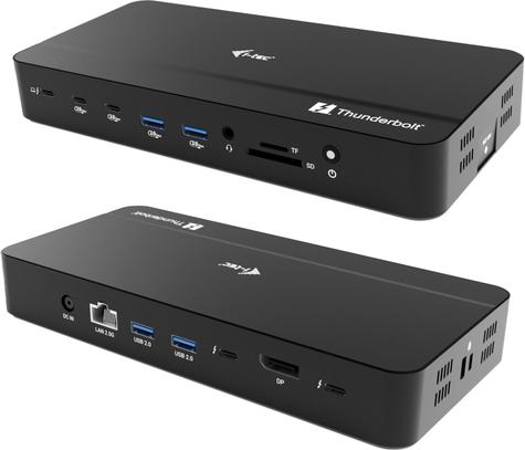 i-tec TB5 Triple Display Docking Station 2xTB5 1xDP 1x2.5GLAN 1xM.2 slot 1xAudio/Mic 2xUSB-C Gen2 2xUSB-A Gen2 2xUSB 2.0 SD+TF Reader PD 140W (TB5TRIPLEDOCKM2PD)