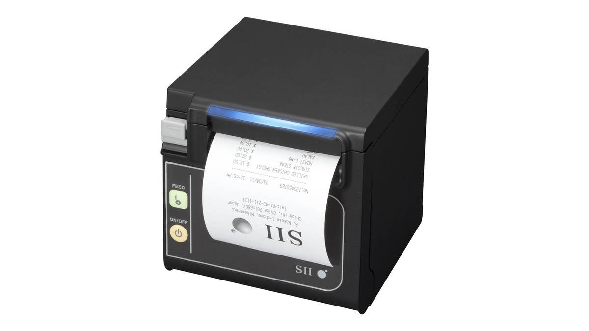 Seiko Instruments RP-E11 Wired Thermal POS Printer - 203 x 203 DPI - Black - RP-E11-K3FJ1-S-C5 1ROLL