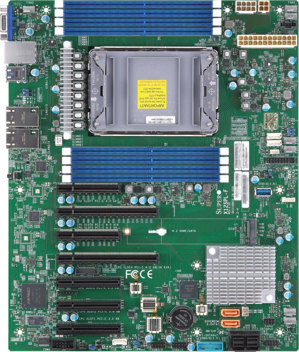 Super Micro SUPERMICRO X12SPL-F ATX Motherboard LGA4189 C621A SC113M SC213 SC514 SC515 SC813M SC825 SC825M SC835 SCLA25TQC