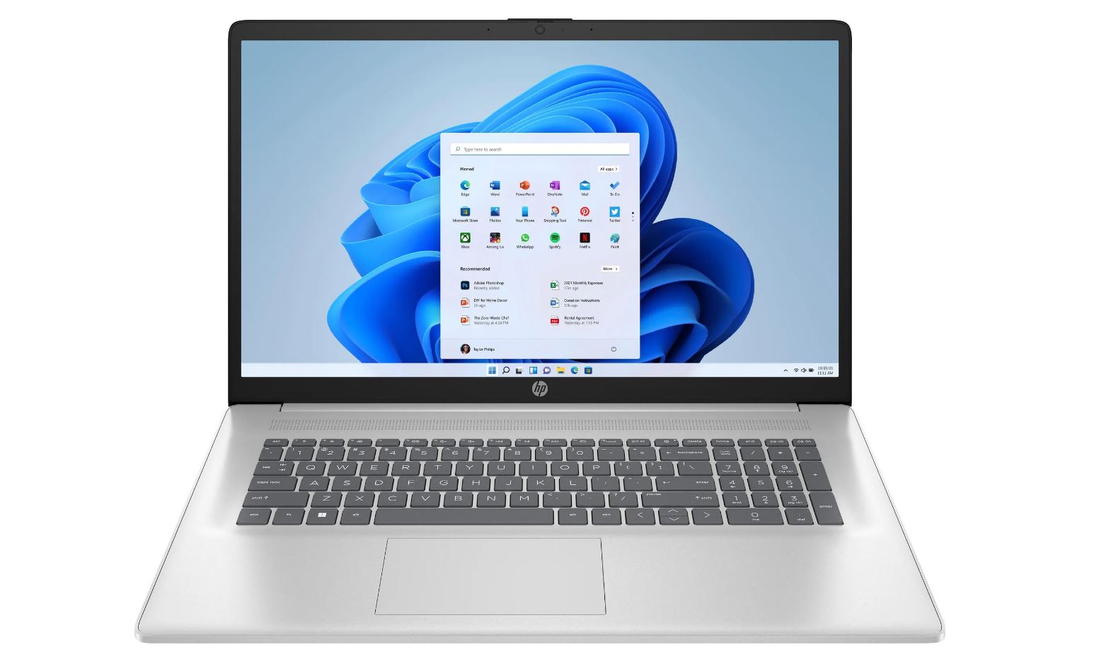 HP 17-cp2561ng Laptop 17.3" FHD Ryzen 5 7520U 8GB 512GB SSD Win11 QWERTZ Silver