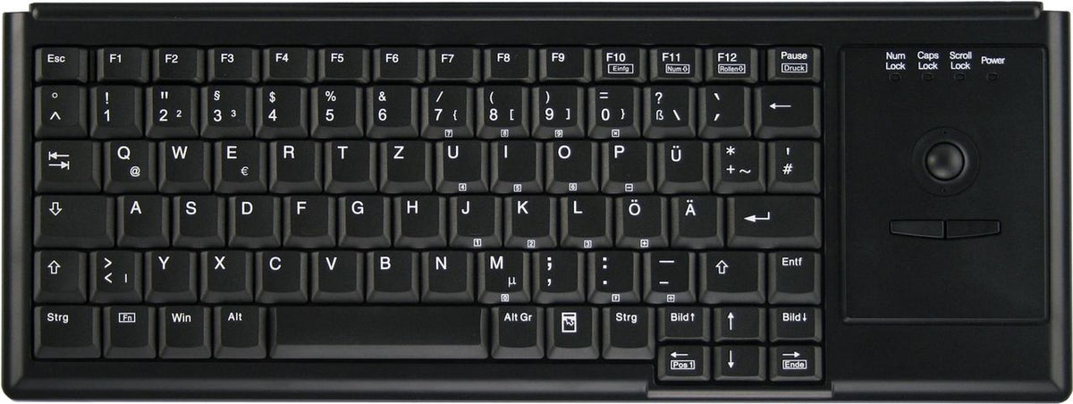 Tast Active Key AK-4400 Ultra-Slim Trackball Keyboard USB Black (US)