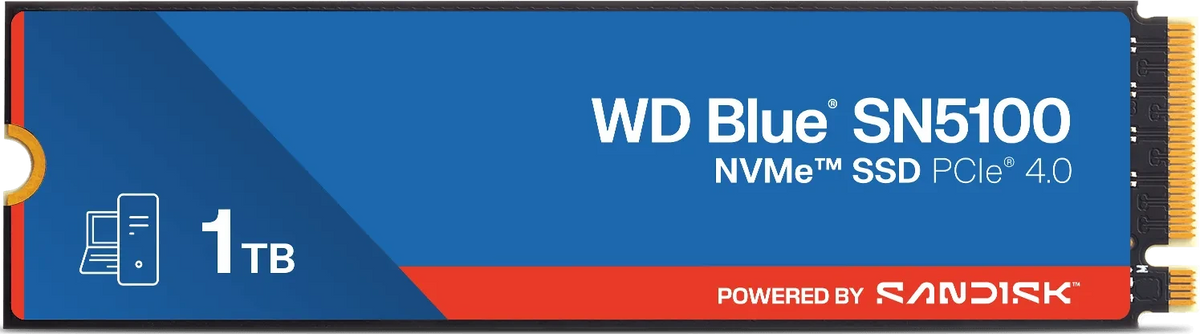 Western Digital WD Blue SN5100 1TB PCIe NVMe M.2 SSD WDS100T5B0E
