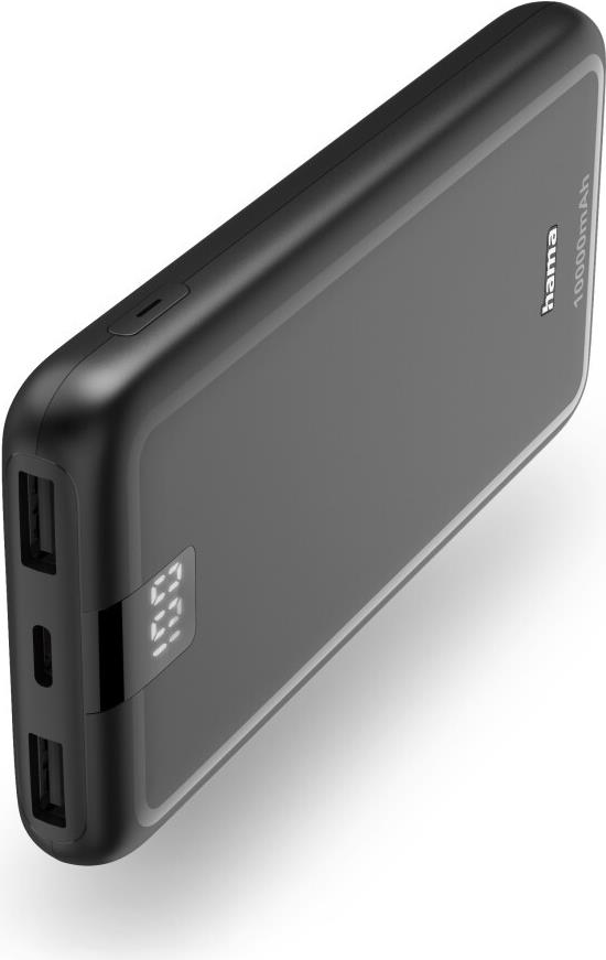 Hama Performance 10 Power Bank - 10000mAh - Fast Charge - 3 Outputs - USB-C 24-poliger