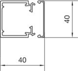Hager LF4004007035 - 2 m PVC Cable Duct System