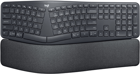 Logitech Bluetooth Keyboard with Semi-mechanical Keys - Full-size, Adjustable Height, Graphite