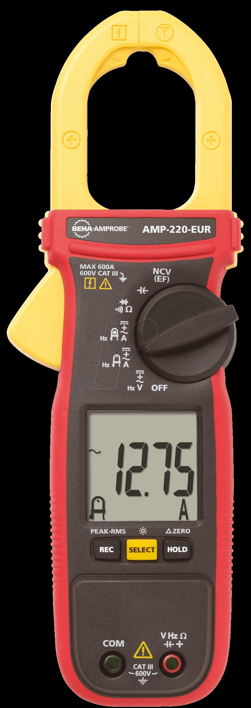 Fluke AMP-220-EUR AC/DC 600A ACDC TRMS Current Clamp Meter (4560596)