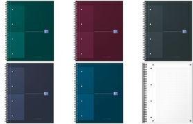 Oxford International Collegeblock Notebook A4+, Lined, Hardcover, 80 Sheets, 5 Pack 400189303
