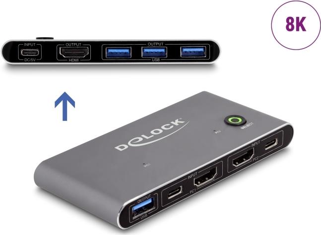 DeLOCK KVM Switch 18647 Anthracite 250 g