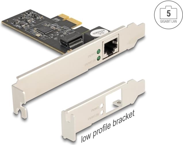 Delock PCI Express x1 Karte zu 1 x RJ45 5 Gigabit LAN RTL8126 (81260)