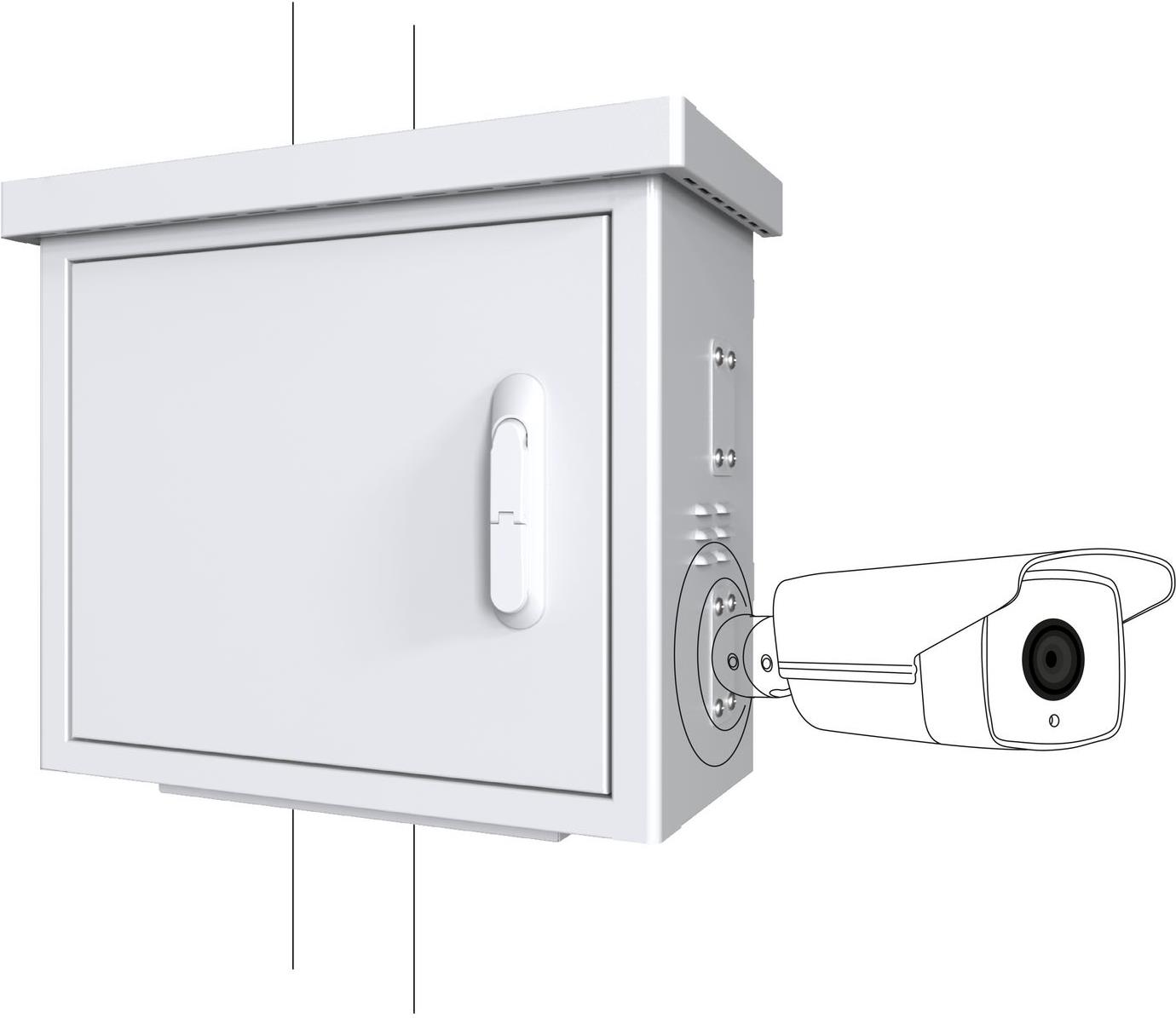Lanview RACK FOR CCTV - 600 mm x 300 mm x 550 mm - White - RCCTV002