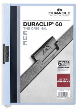 DURABLE Klemmap Duraclip 6 mm Blue (25) - 10DUR2209