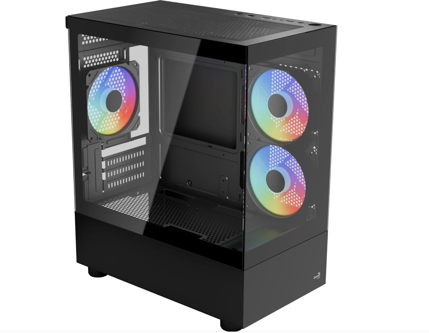AeroCool Viewport Mini-G-BK-v4 Micro-ATX Case - ARGB, Tempered Glass, Black