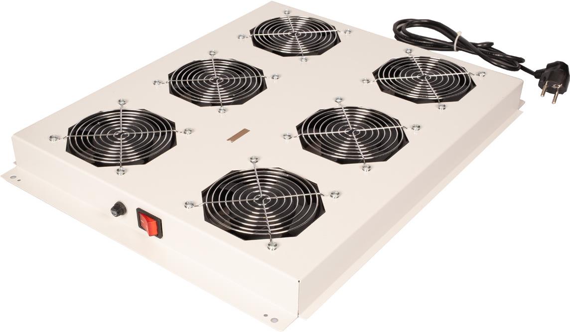 ROLINE 19-inch Fan Unit with 6 Fans, ON/OFF - Server Racks - Grey (26.21.0309)