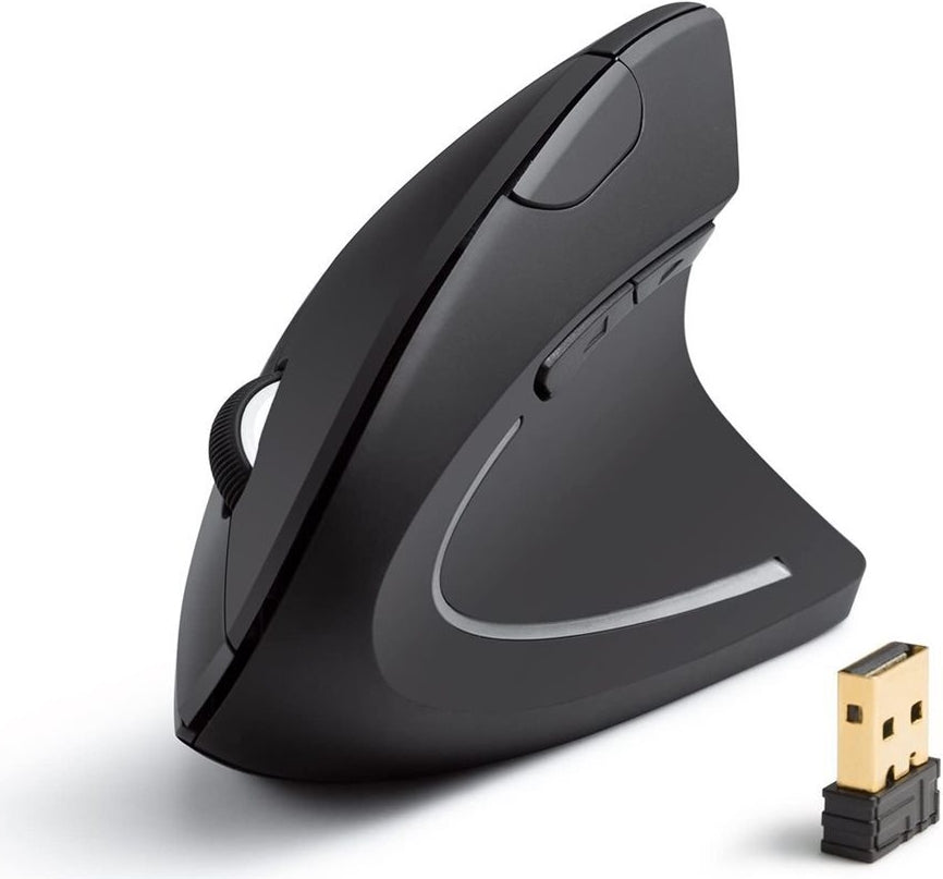 Anker Innovations - Vertical Ergonomic Mouse - Optical - 5 Buttons - Wireless - 2.4 GHz - A7852011