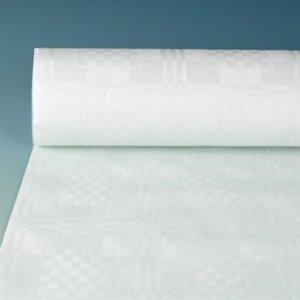 PAPSTAR Damask Paper Tablecloth Roll, 120 cm x 50 m, White, 1 Piece (18547)