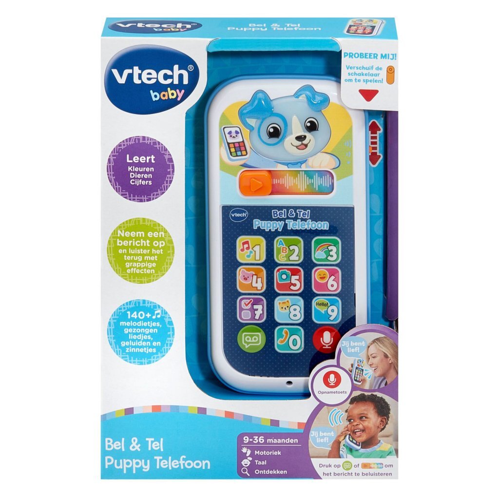 VTech Baby Bell and Learn Puppy Phone with Light and Sound