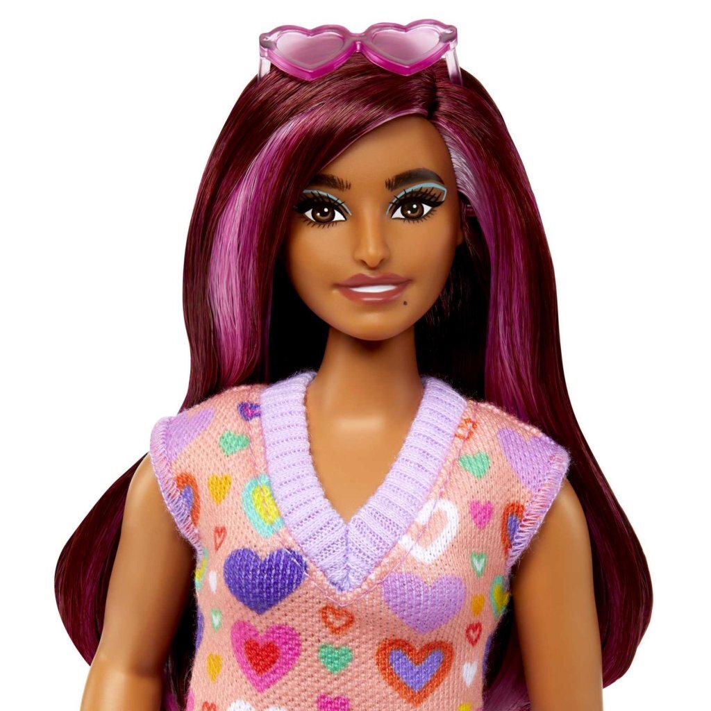 Barbie → Fashionista Doll → Heart Dress with Dark Hair → Ages 3+