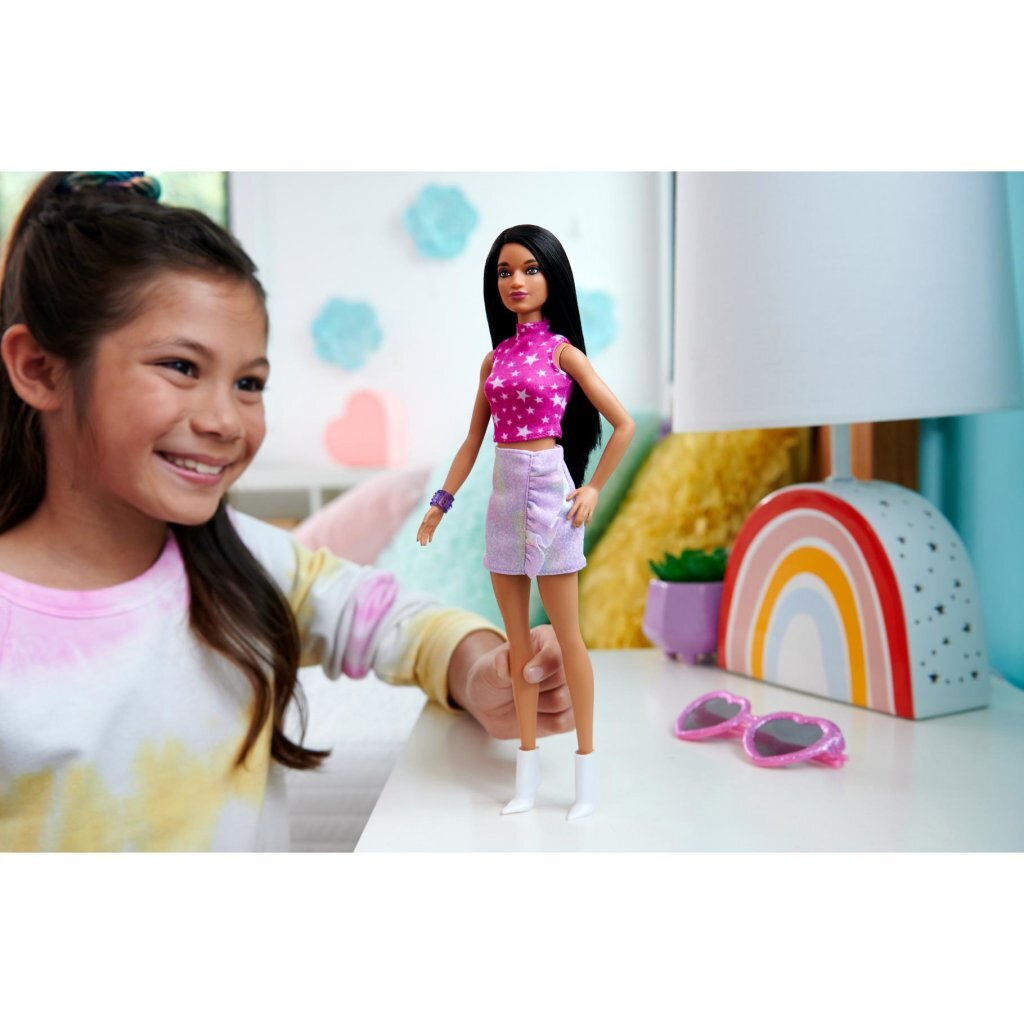 Barbie → Fashionista Doll → Pink Sweater → Ages 3+