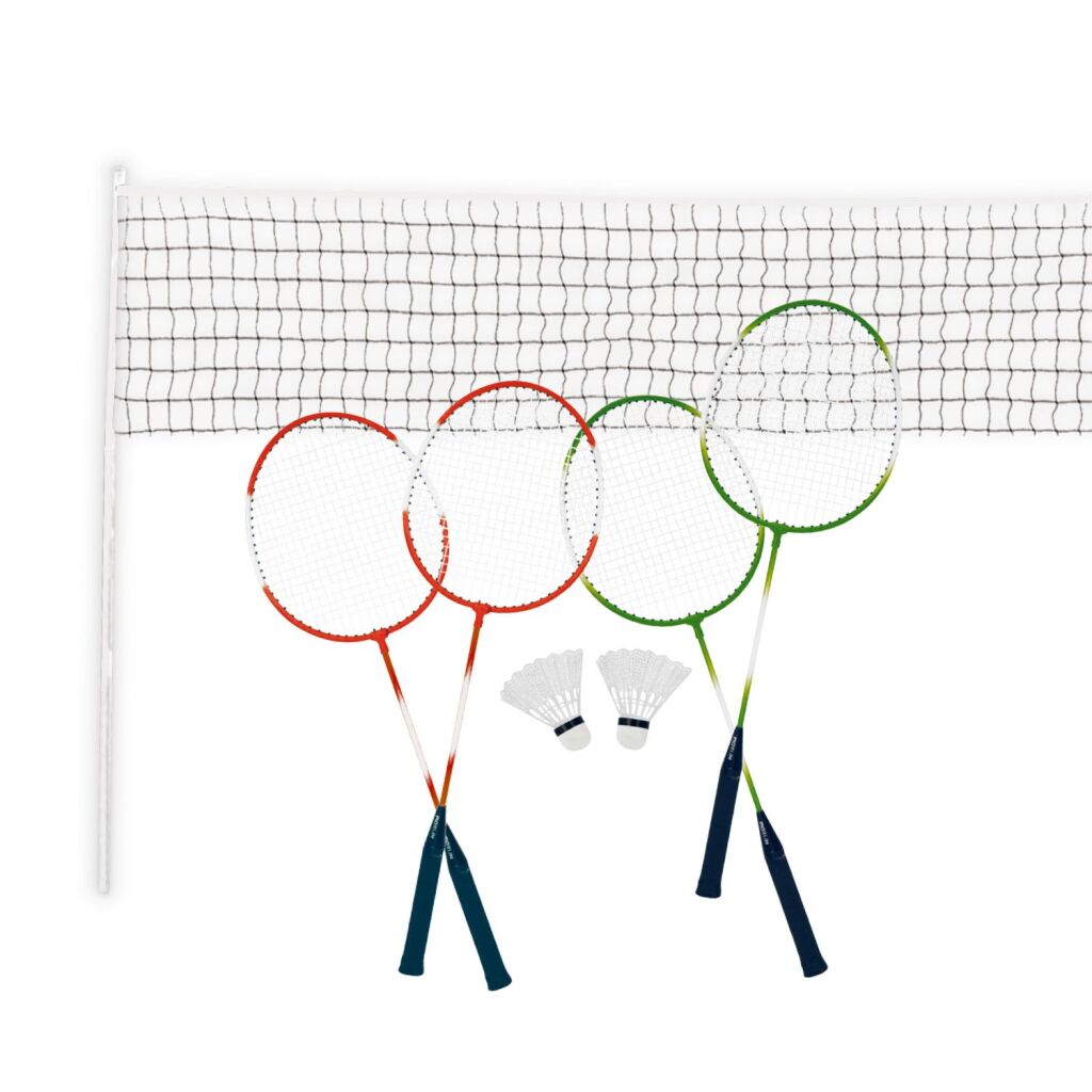 Alert Badminton Set - Net, 4 Rackets, 2 Shuttles