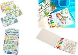 WEDO Coloring Book BUNTE WELT with Colors & Brushes 12 pcs 2543241299