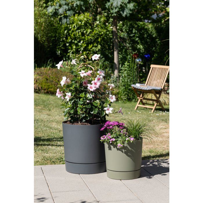 GARDEN ID Round Flower Pot - Plano - Ø 39 cm - 32 L - H 38 cm - Moss Green