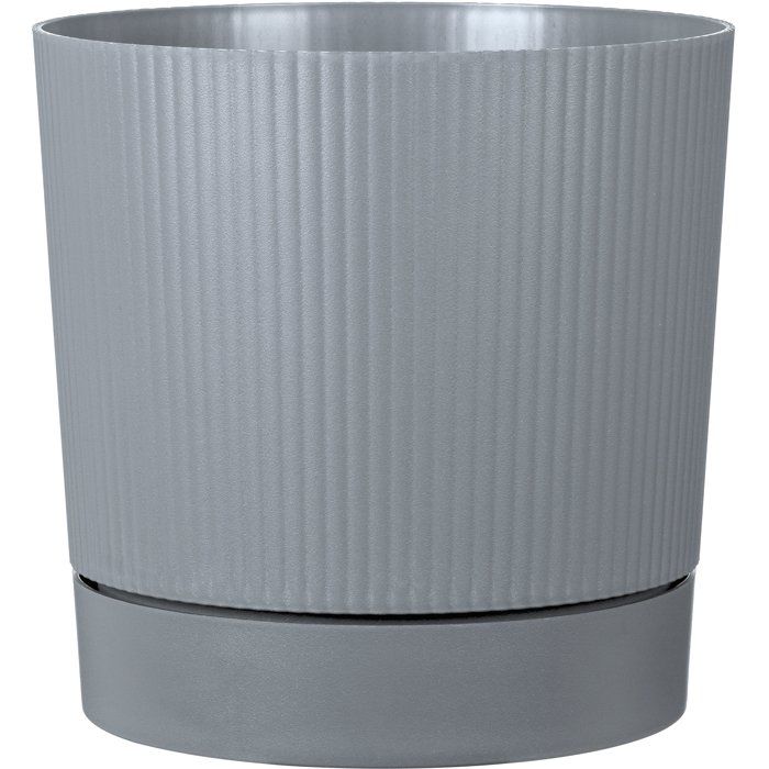 GARDEN ID Round Flower Pot with Reservoir - Ø 29 - 14 L - H 29 cm - Pure Grey