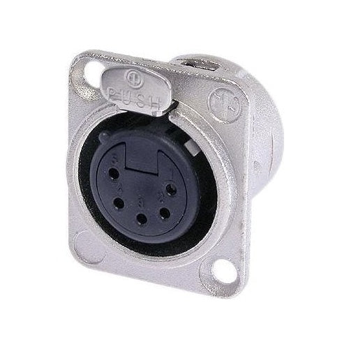Neutrik NTR-NC5FDL1 - -30 - 80 °C - Schwarz - Silber - UL - UL 94 HB - EC 61076-2-103 - IP 40 - IEC 68-2-20 (NC5FD-L-1) afbeelding 1