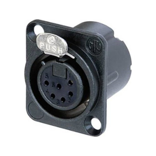 Neutrik XLR-Steckverbinder Flanschbuchse, Kontakte gerade Polzahl: 6 Schwarz 1 St. (NC6FD-LX-B-CON) - 2050005045917 - image 1