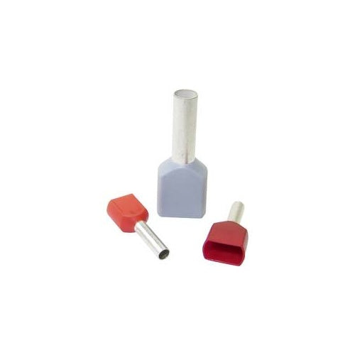 WKK ART003798 Zwillings-Aderendhülse 2 x 0.34 mm² x 8 mm Teilisoliert Türkis 500 St. (ART003798) afbeelding 1