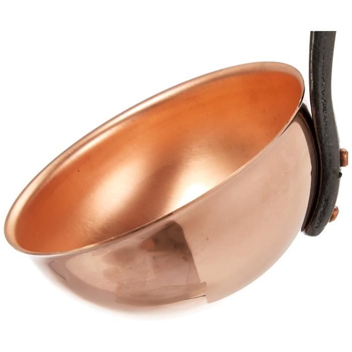 BAUMALU Solid Copper Ladle with Cast Iron Handle - Diameter 11 cm