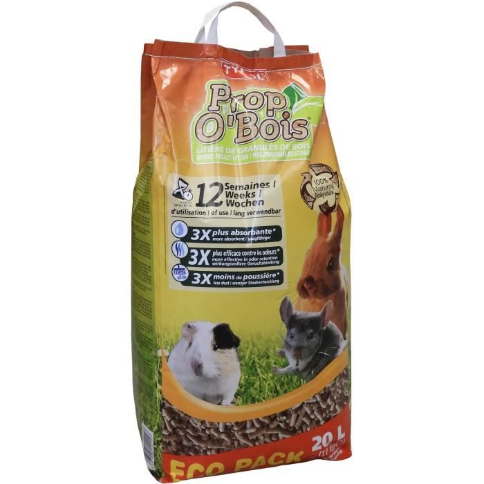 TYROL Prop'O Wood Litter - 20 L - Rodents