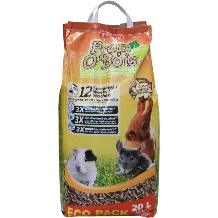 TYROL Prop'O Wood Litter - 20 L - Rodents