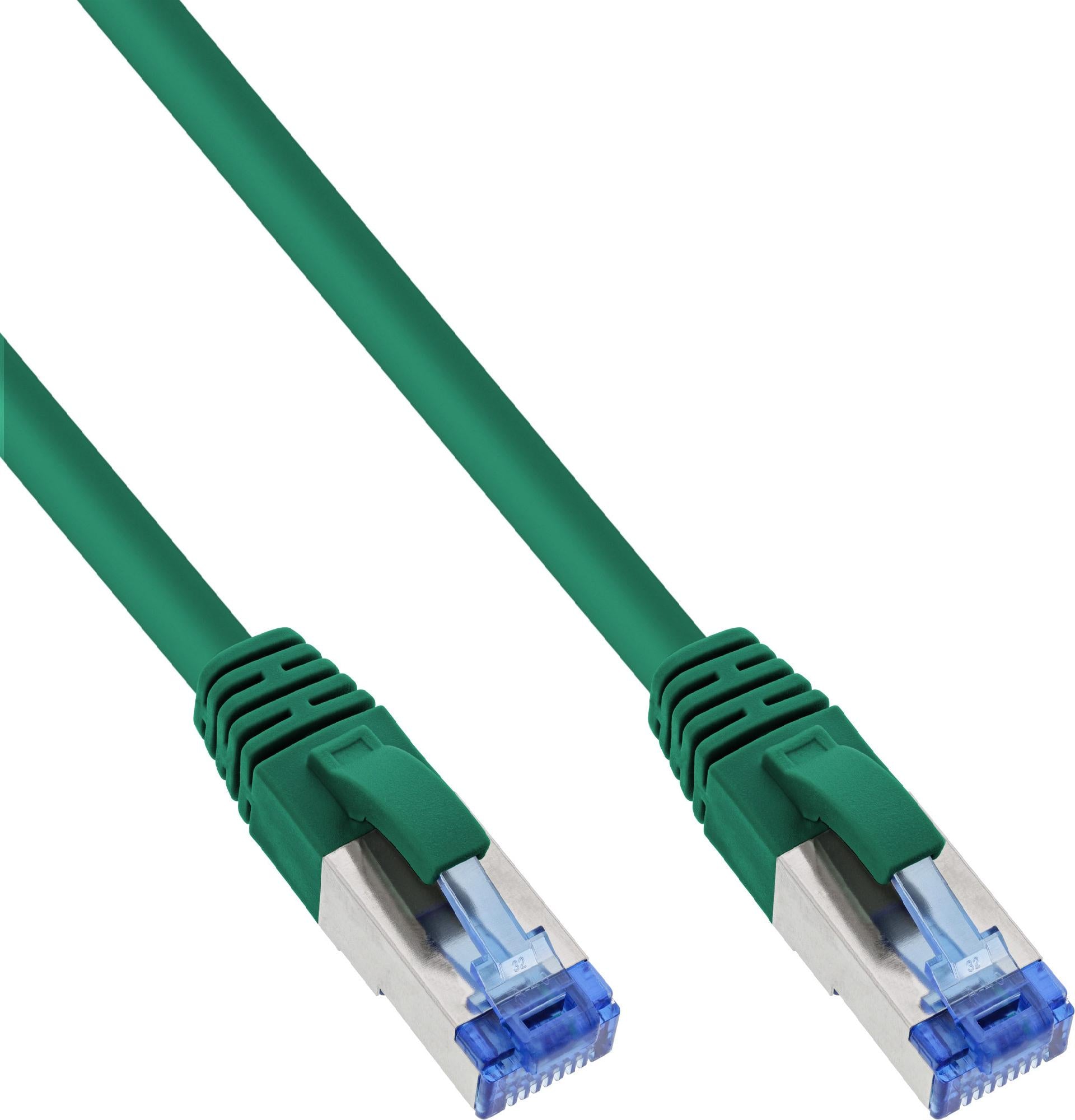 InLine 15er B-Pack Patchkabel S/FTP PiMf Cat.6A halogenfrei gruen 7 - Netzwerk - CAT 6a (B-76807G)