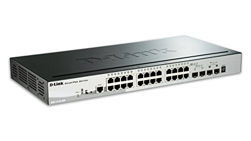 D-Link SmartPro DGS-1510-28P - Switch - L3 - Managed - 24 x 10/100/1000 (PoE+) + 2 x Gigabit SFP + 2 x 10 Gigabit