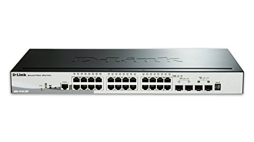 D-Link SmartPro DGS-1510-28P - Switch - L3 - Managed - 24 x 10/100/1000 (PoE+) + 2 x Gigabit SFP + 2 x 10 Gigabit