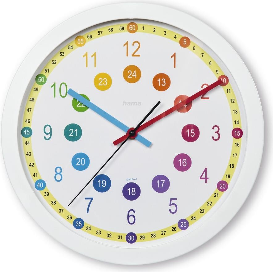 Hama Children's Wall Clock Sal Ø 30 cm Multicolored