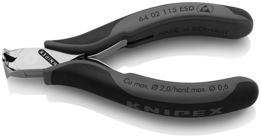 KNIPEX KN 64 02 115 ESD - ESD Front Cutter - 115 mm - Mirror Polished - 64 02 115 ESD