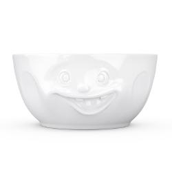 White Silly Smile Bowl with Gift Box - 4.3'' H x 8.8'' Diameter, Holds 89.7 oz