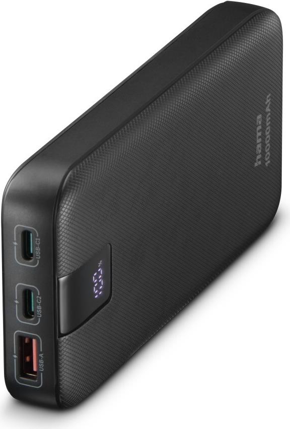 Hama PD 10 Power Bank - 10000mAh - Power Delivery 3.0 - Quick Charge 3.0 MP3-Player