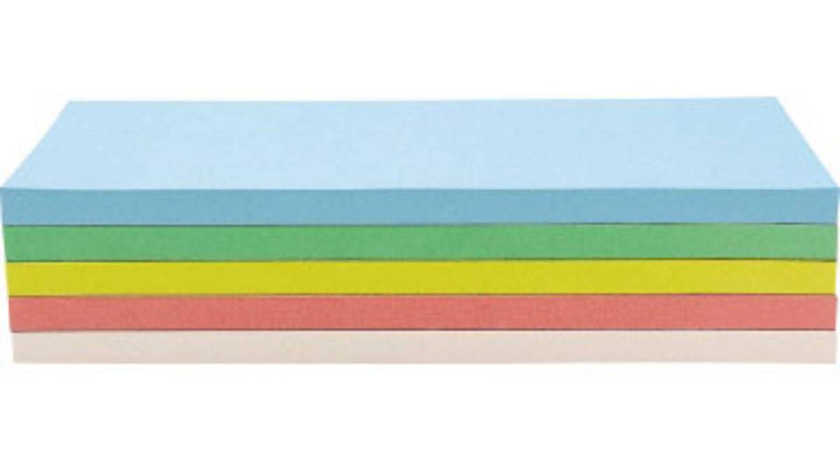 magnetoplan Moderation Cards Rectangle Self-Adhesive Assorted Colors 1 Piece