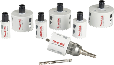 Makita EZYCHANGE - 9-Piece Hole Saw Set for Wood, Plastic, Aluminum, Stainless Steel, Steel