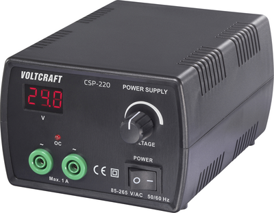Voltcraft CSP-220 Lab Power Supply, Adjustable AC Voltage 0 - 24 V/1 A, Model VC-17193955