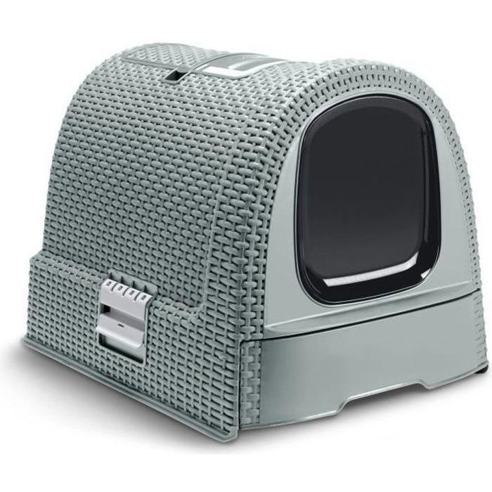 CURVER Cat Litter Box - Blue Grey - For cats - 51 x 38.5 x 39.5 cm