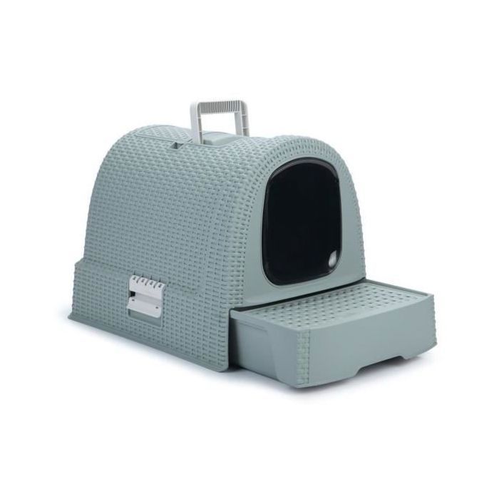 CURVER Cat Litter Box - Blue Grey - For cats - 51 x 38.5 x 39.5 cm
