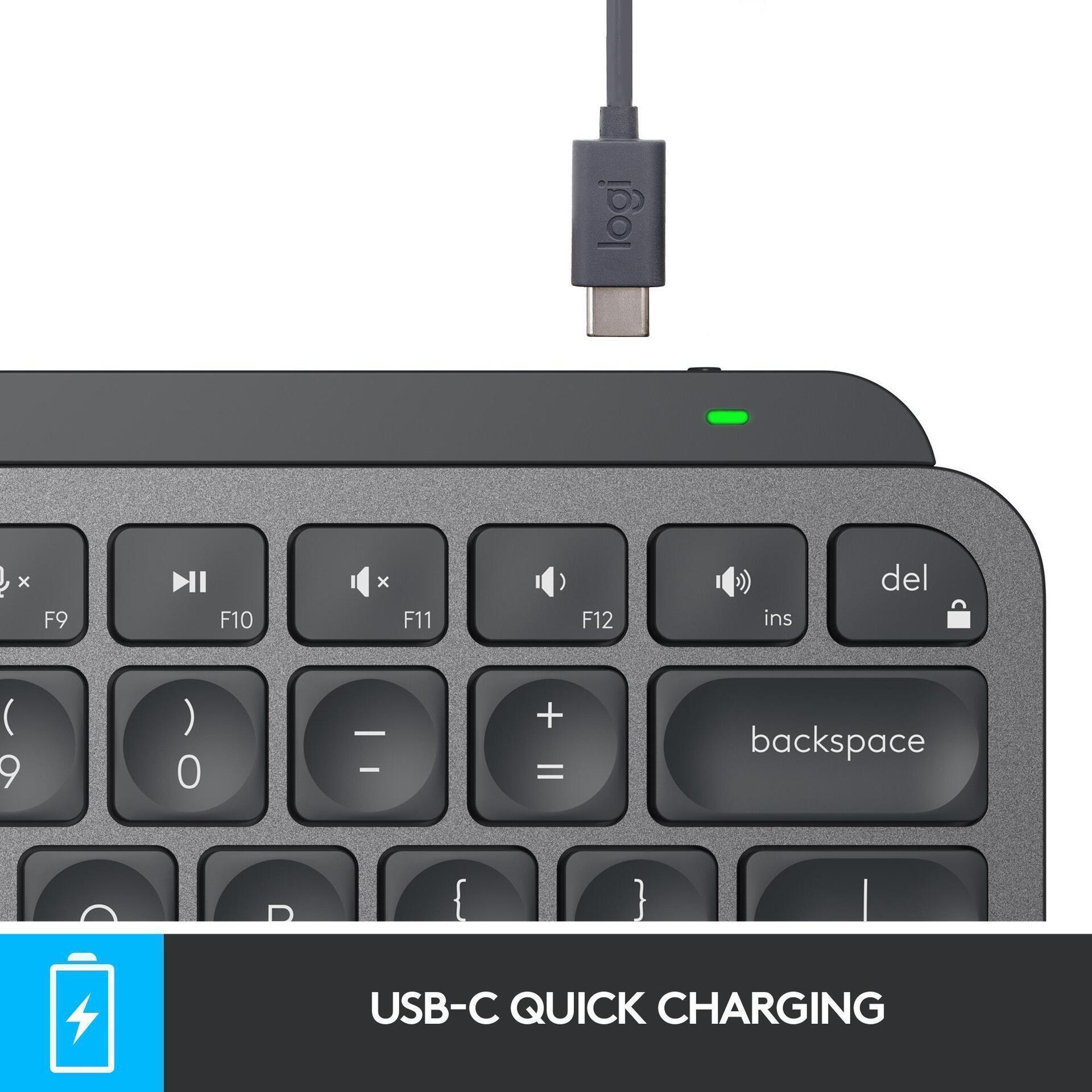 Logitech MX Keys Mini - Keyboard - Backlit - Bluetooth - AZERTY - French - Graphite (920-010482)