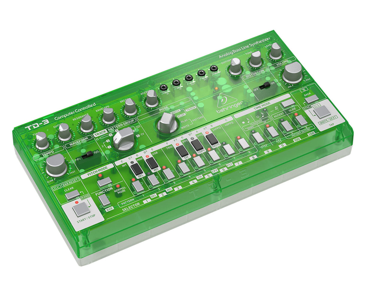 Behringer TD-3-LM Bassline Synthesizer - Green Transparent