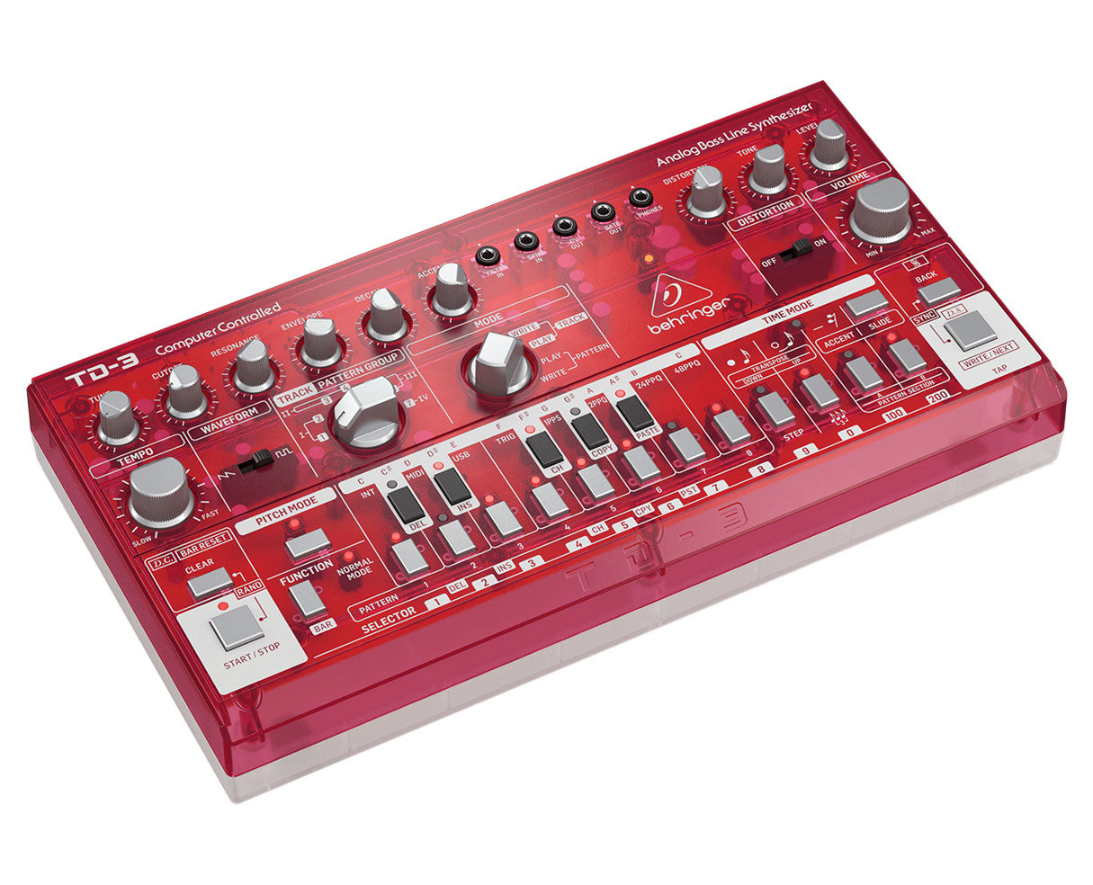Behringer TD-3-SB Bassline Synthesizer Red Transparent
